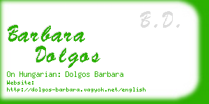 barbara dolgos business card